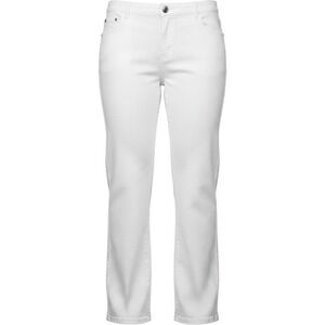 Dream Jeannes Quacker Factory Womens Plus 28W White Bootcut Pants 47"Wx32"In NEW